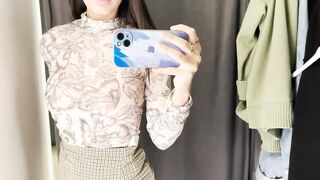 Try on Haul Transparent blouse with KIRA 2