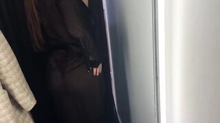 See Through Try on Haul Transparent Lingerie Robes