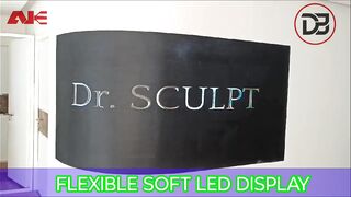 Soft flexible LED displays: Curve led Screen Installation @drsculptclinic2562