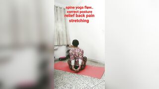 spine's correct posture.... back pain relief stretching ????