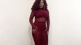 Maroon Sheer Dress try on haul