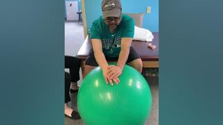 Stroke Rehab : Big bouncy ball for exercise and stretching!