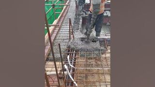 Floor pouring flexible concrete process