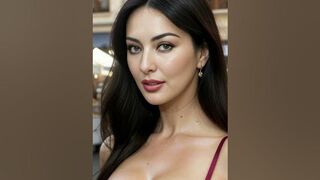 [4K] AI ART Monica Bellucci, European Street Lingerie Model Video - Colorful Plaza #Europeanbeauty