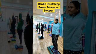 Cardio Stretching Power Moves on Stepper. #cardio #shorts #healthybeginningsfitnesscenter