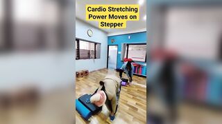 Cardio Stretching Power Moves on Stepper. #cardio #shorts #healthybeginningsfitnesscenter