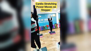 Cardio Stretching Power Moves on Stepper. #cardio #shorts #healthybeginningsfitnesscenter