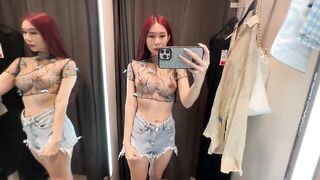 [4K] Exploring Transparent Clothes with April | Try on Haul