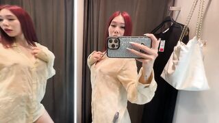 [4K] Exploring Transparent Clothes with April | Try on Haul