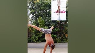 Press Handstand to Peacock Pose. #shorts #yoga