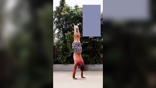 Press Handstand to Peacock Pose. #shorts #yoga