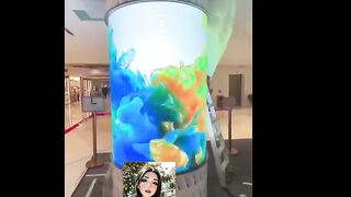 Circular Curved Led Display Cylindrical Column Circle Video Wall Flexible Exhibition Trade Show Scre