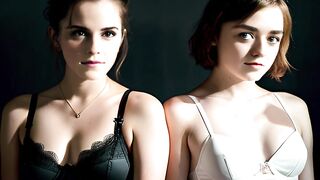 Emma Watson and Maisie Williams AI Lingerie Portraits