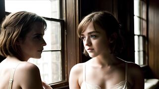 Emma Watson and Maisie Williams AI Lingerie Portraits