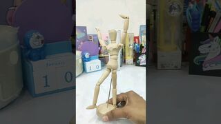 Flexible Wooden Human Mannequin ???? #shorts #stationery #art #artsupplies