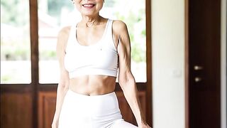 Thai Women Wearing White While Doing Yoga