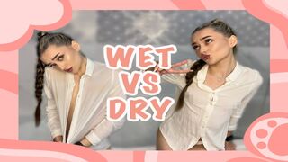[4K] Transparent Clothing Dry vs. Wet Try on Haul