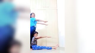 #L-O-V-E #Exercising #Flexible body #Najwa And Shami #Dancing Star Shamikutty ???? ???? ✨️