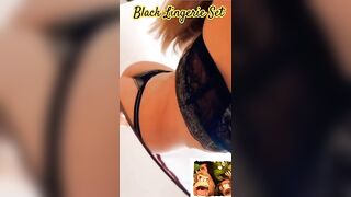 Black Lingerie Set. Try on haul Lingerie #fashion #look #tryon #moda #shorts