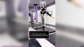 Aerial yoga tutorial ????????‍♀️????♾️☀️ It starts with a short warm-up & then the step-by-step sequence