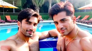 A VIP Gay Male Bodybuilders Leopard Print Bikini Pool Party In Lahore