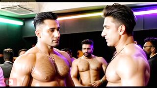 A VIP Gay Male Bodybuilders Leopard Print Bikini Pool Party In Lahore