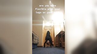 are you more flexible with your legs or your back