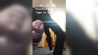 are you more flexible with your legs or your back