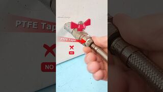 Helpful tip from an experienced plumber! How to properly install a flexible faucet connector #shorts