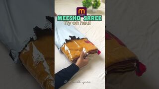 Meesho cotton saree try on haul ????✨ #meeshosareehaul #cottonsarees #ytshortsindia #sareecollection