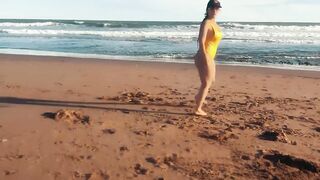 Try on Haul bikini nunchaku playa en Pehuenco Buenos Aires