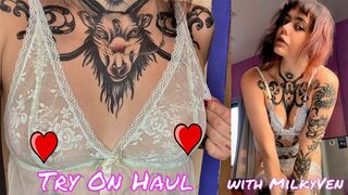 Transparent Lingerie Try On Haul Clothing with MilkyVen