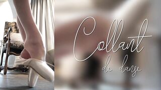 Collant De Danse by Tomato Juice Kween (Ballet stretching workout in nude pantyhose & pointe shoes)