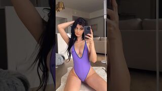 My new one piece purple lingerie try on haul 2024