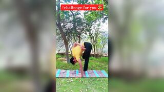 Try to touch your head with your knees ????????#challenge #deepyoga101 #motivation #yoga #love #yogashorts