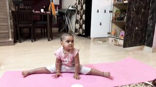 Riya papa doing yoga very well..