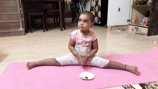 Riya papa doing yoga very well..