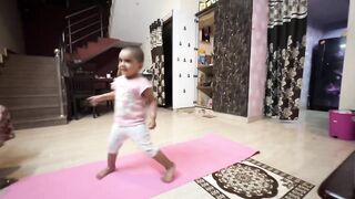 Riya papa doing yoga very well..