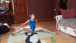 Girl Gymnast Victoria - shows Stretching and Flexibility to music /15.07.2023/