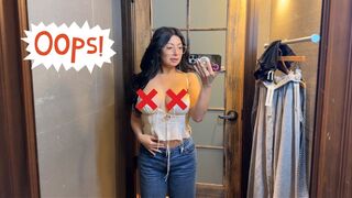 SPILLING OUT Jump Test + Transparent Busty Try On Haul with Cami Strella | [4K] 2024