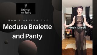 Transparent Sheer Lingerie Try On and Styling Compilation: Medusa Bra and Panty and Dracona Bodysuit