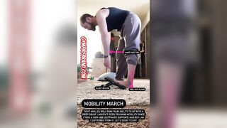 Mobility March | Ankle Stretch 1 #shorts #gymfirebrand #flexibility #mobility #stretching #gym