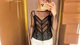 Braless Try on Haul with Alice | Transparent Clothes