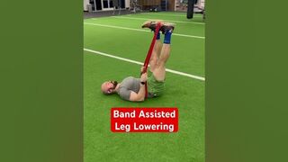 Band Assisted Leg Lowering #shorts #backpain #mobility #stretching #hamstrings #fitness