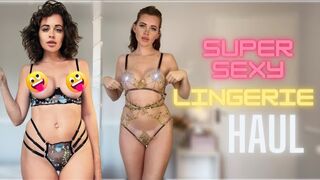 [4K] SUPER SEXY ???? LINGERIE TRY ON HAUL | open bra, sheer lingerie haul with megs????