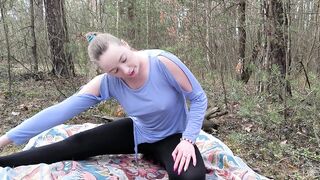 4k Yoga In The Forest