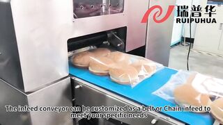 6 Servo motors controlled packaging machine ZP-600S for hamburger - Precise Flexible Packaging