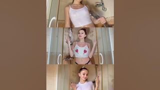 Wet & Transparent Try-on Haul ft @Sophia-dryvswet #shorts