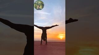 Golden Hour Flexible Yoga Training in Reverse #shorts