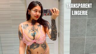 (4K) TRANSPARENT Lingerie | SEE THROUGH Try on haul